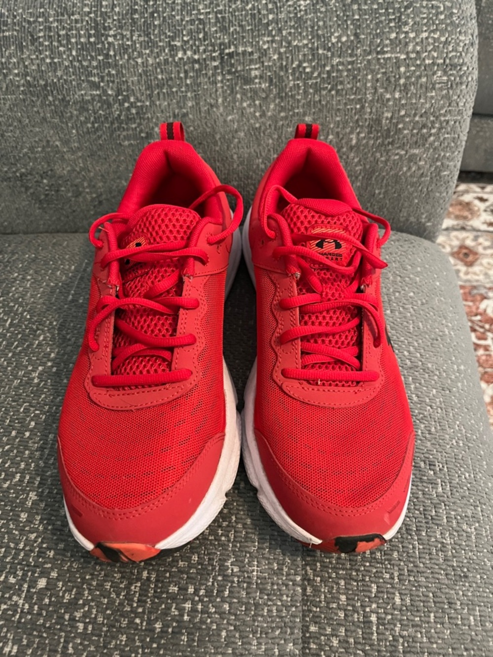 Under Armour Red Athletic Running Shoes